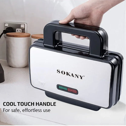 Belgian Mini Waffle Maker, Fast Double Sided Heating, Make 2 Waffles At The Same Time, Perfect for Breakfast, Snacks, Burgers - Merit Sell