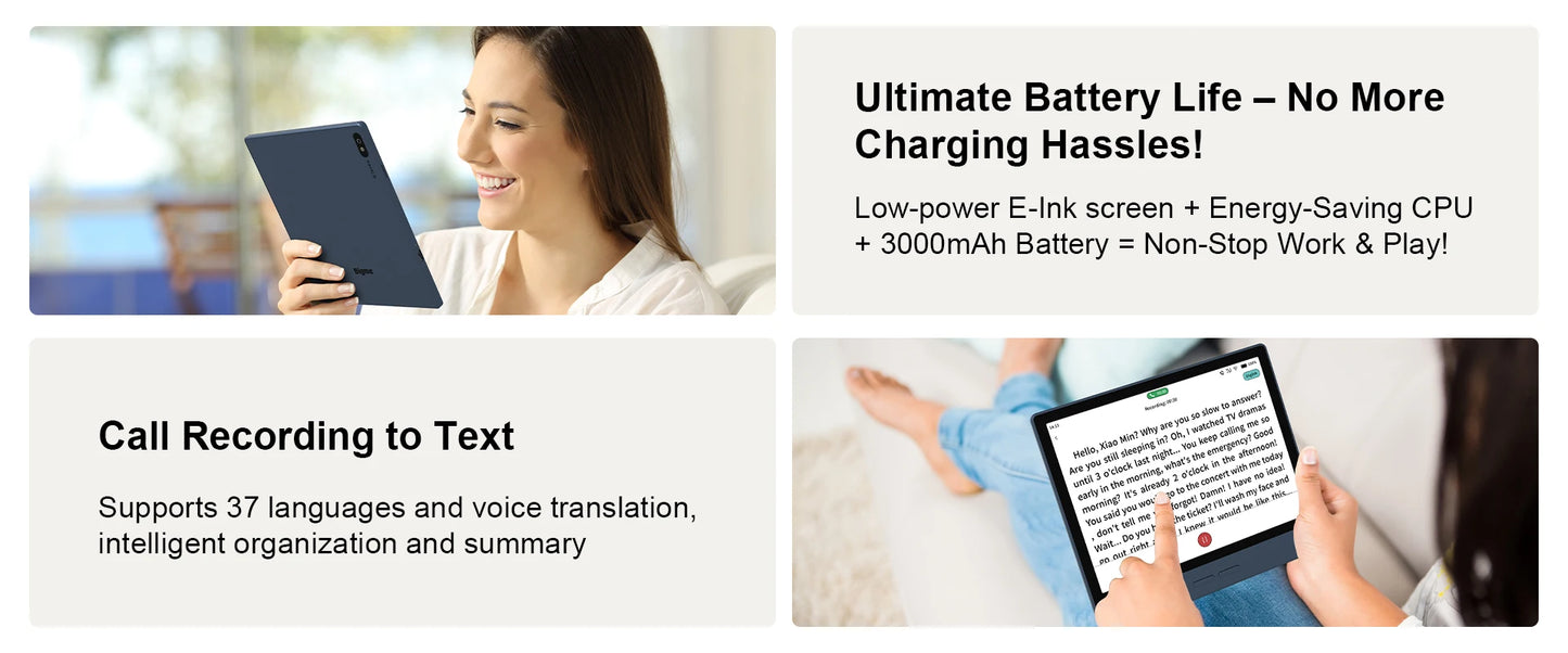 Bigme 7'' electronic book B7, color e-ink ebook reader, 300PPI, 8GB+128GB, Android14 open system, ereader tablet with 4G calling - Merit Sell