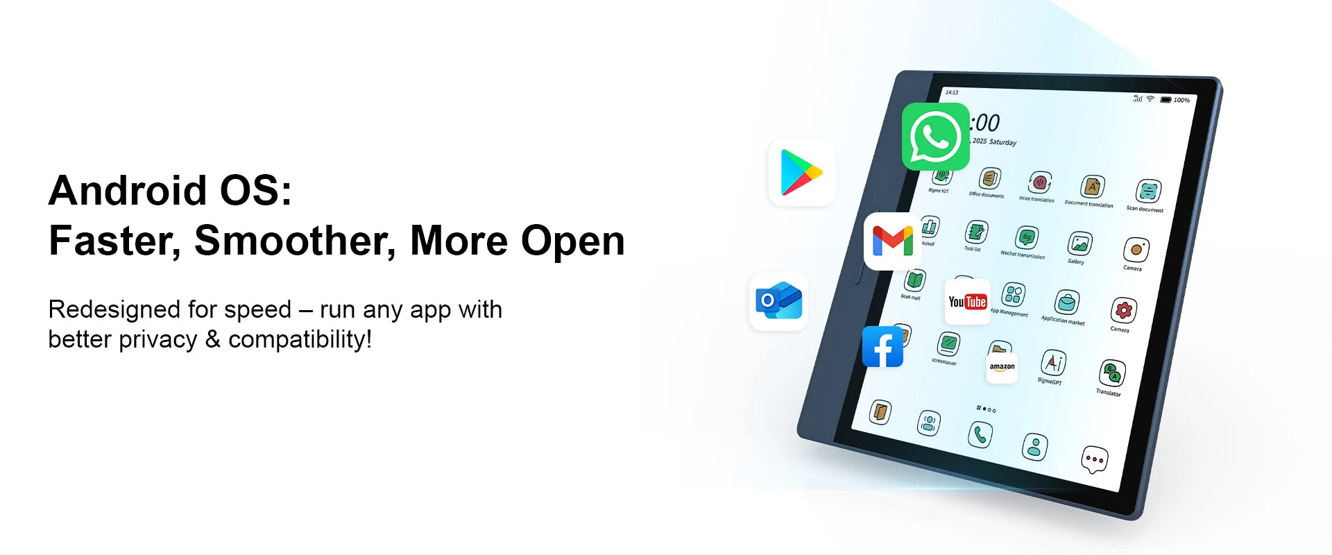 Bigme 7'' electronic book B7, color e-ink ebook reader, 300PPI, 8GB+128GB, Android14 open system, ereader tablet with 4G calling - Merit Sell