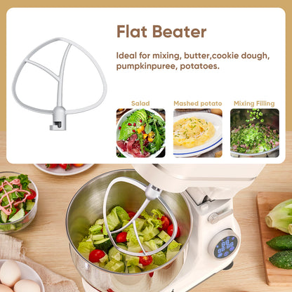 BioloMix Kitchen Food Stand Mixer, 1200W 11-Speeds DC Motor, Digital OLED Screen, Electric Food Mixer with Dough Hook, Whisk - Merit Sell