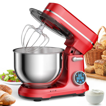 BioloMix Kitchen Food Stand Mixer, 1200W 11-Speeds DC Motor, Digital OLED Screen, Electric Food Mixer with Dough Hook, Whisk - Merit Sell