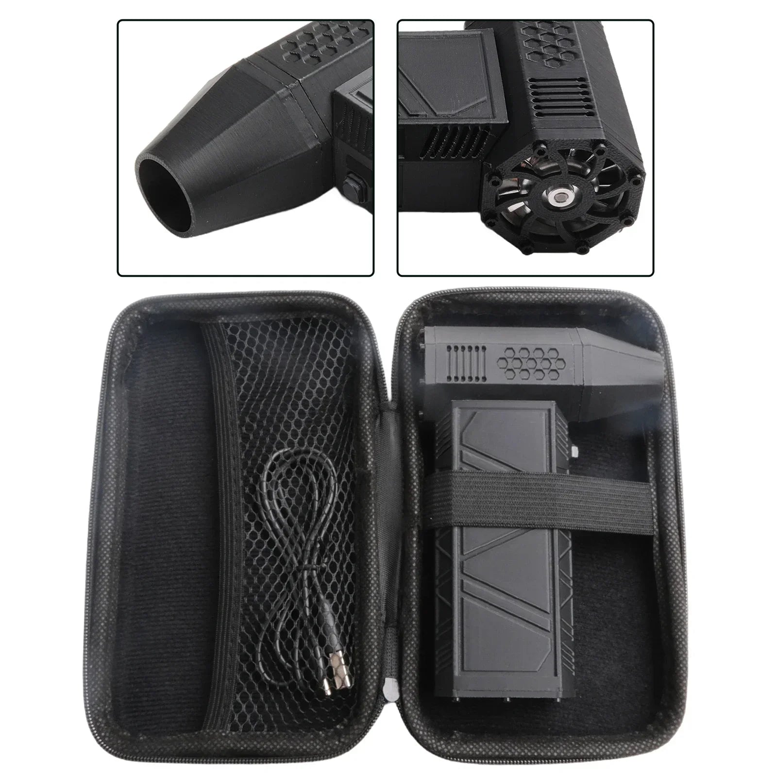 Black Industrial Blower Fan 130,000rpm Motor 180W Power 4000mAh Battery Alloy Shell Lightweight Design Powerful Wind Speed - Merit Sell