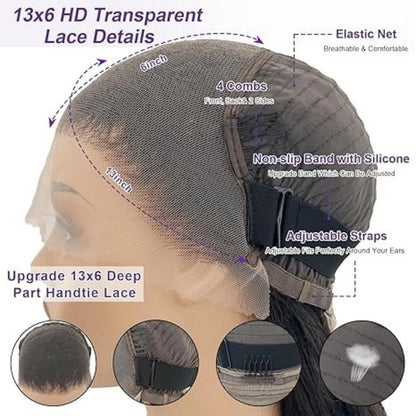 Body Wave Human Hair Wigs 13X6 Hd Lace Frontal Wig 250 Density 40 Inch Lace Front Human Hair Wigs Brazilian Wigs For Black Women - Merit Sell