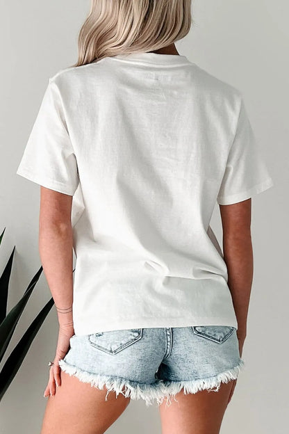 Bow Cherry AMERICA Graphic Crewneck Patriotic T Shirt - Merit Sell