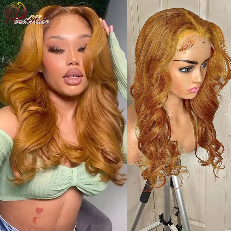 Brazilian Honey Blonde Colored Wig Human Hair 13x4 Lace Frontal Wigs For Women Body Wave Lace Front Human Hair Wigs Pre Plucked - Merit Sell