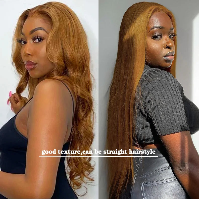 Brazilian Honey Blonde Colored Wig Human Hair 13x4 Lace Frontal Wigs For Women Body Wave Lace Front Human Hair Wigs Pre Plucked - Merit Sell