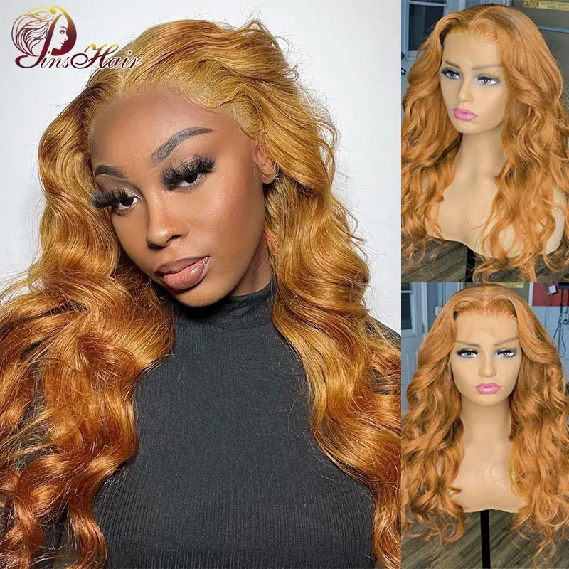 Brazilian Honey Blonde Colored Wig Human Hair 13x4 Lace Frontal Wigs For Women Body Wave Lace Front Human Hair Wigs Pre Plucked - Merit Sell