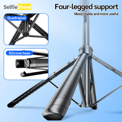 C17 Tripod 360°Auto-Rotation AI Tracking Remote Control Bluetooth Shooting Quadrapod Selfie Stick Stabilizer Optional Fill Light - Merit Sell