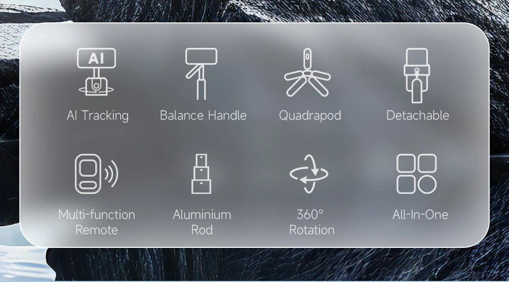 C17 Tripod 360°Auto-Rotation AI Tracking Remote Control Bluetooth Shooting Quadrapod Selfie Stick Stabilizer Optional Fill Light - Merit Sell