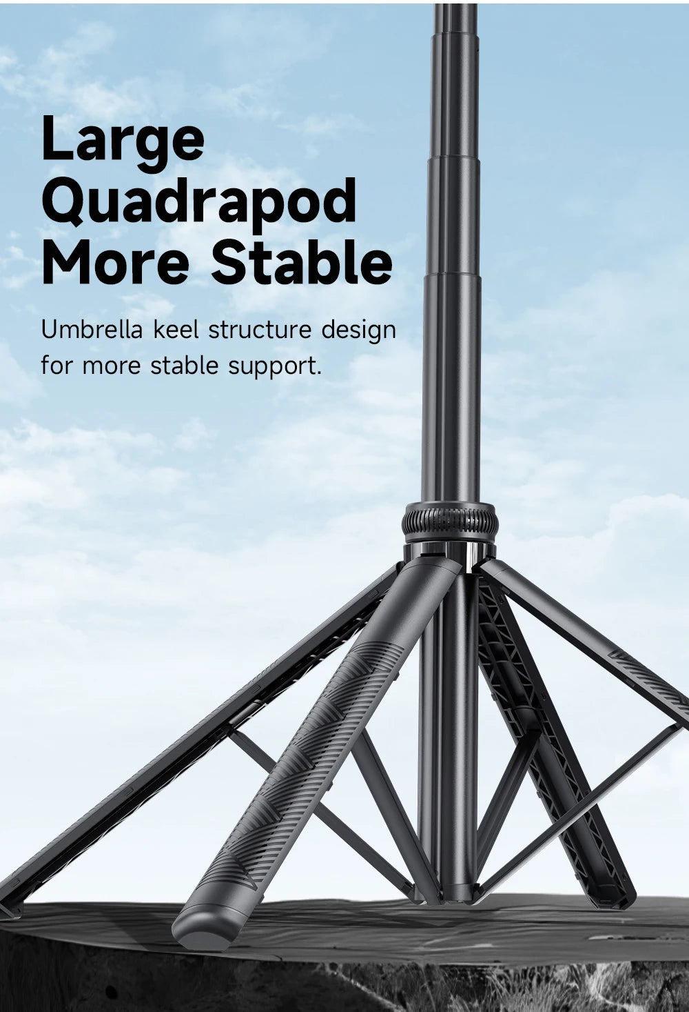 C17 Tripod 360°Auto-Rotation AI Tracking Remote Control Bluetooth Shooting Quadrapod Selfie Stick Stabilizer Optional Fill Light - Merit Sell