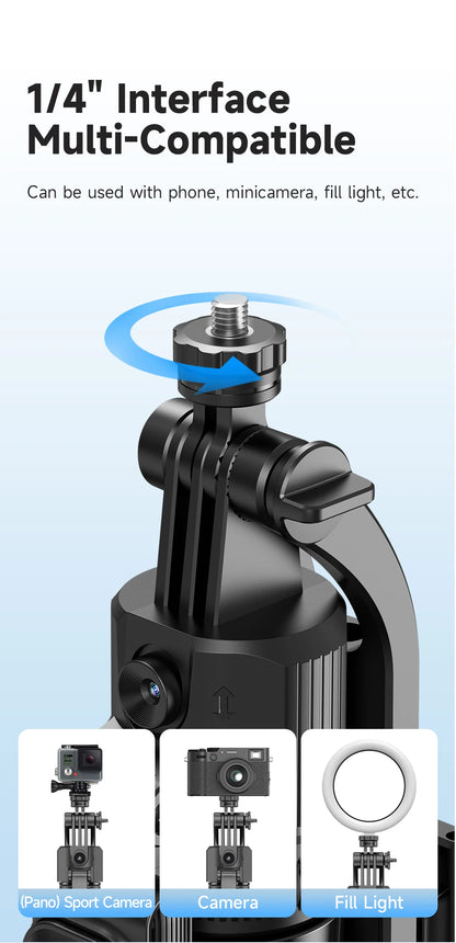 C17 Tripod 360°Auto-Rotation AI Tracking Remote Control Bluetooth Shooting Quadrapod Selfie Stick Stabilizer Optional Fill Light - Merit Sell