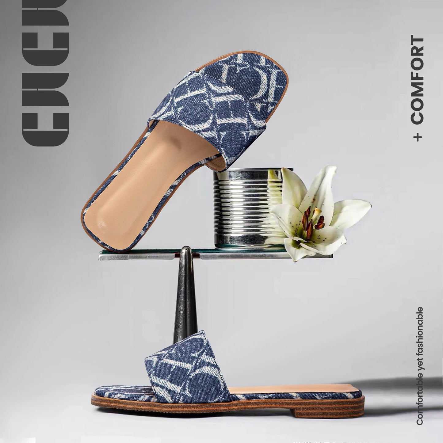 CHCH Summer fashion retro design new women's shoes non-slip sandals slippers letter design casual sandals slippers casual - Merit Sell