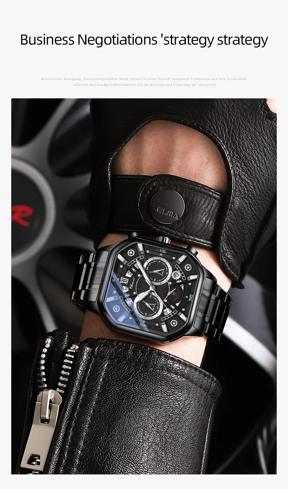 CHENXI High Quality Multifunctional Business Leisure Watches For Man Square Dial Leather Strap Quartz Wristwatches Clock Gifts - Merit Sell