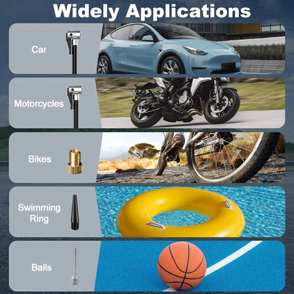 Car Air Pump Wired/Wireless Protable Car Air Compressor 150PSI Tire Inflation Pump for Motorcycle Bicycle Car Tire Ball Inflator - Merit Sell SPECIFICATIONSBrand Name: HELLOLEIBOOChoice: yesHigh-concerned chemical: NoneItem Height: 8Item Length: 19.6Item Type: PUMPSItem Weight: 0.6Item Width: 16.5Material: ABSOrigin: Mainland ChinaVoltage: 12V/7.4V