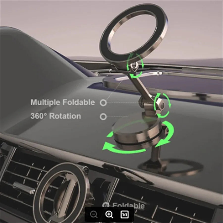 Car Phone Holder Magnetic Folding Phone 360 Degree Rotation Mount Suction Cup Car Navigation Phone Holder AntiShake Bracket - Merit Sell