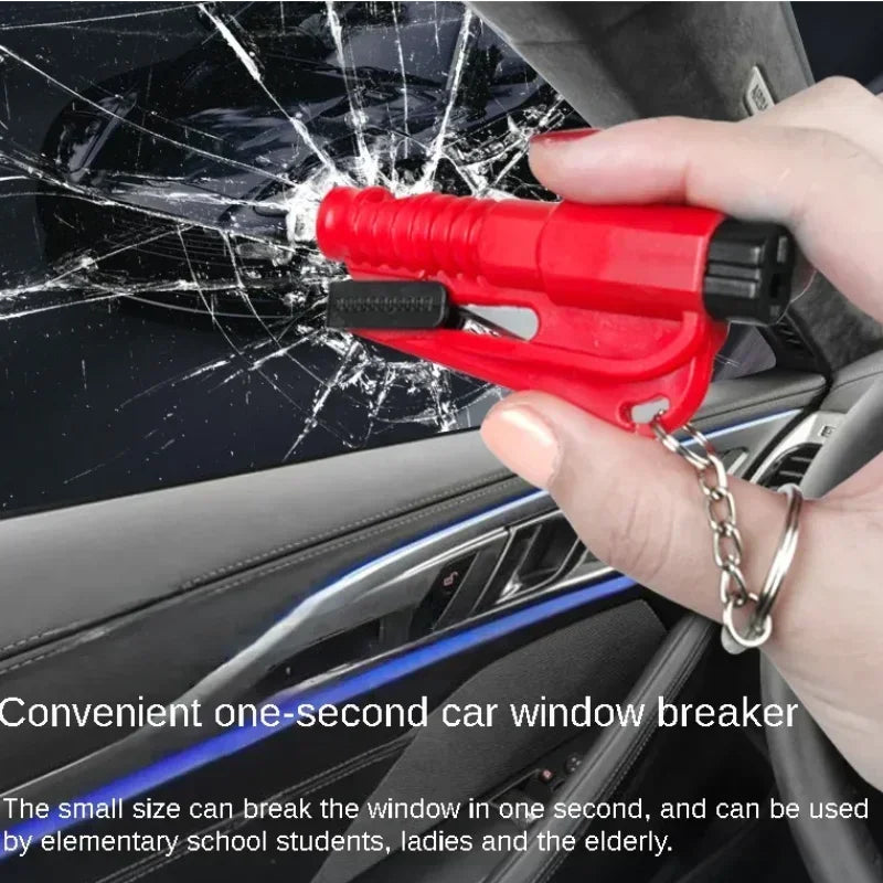 Car Safety Hammer Auto Emergency Glass Window Breaker Seat Belt Cutter Life-Saving Car Emergency Escape Hammer Survival Whistle - Merit Sell