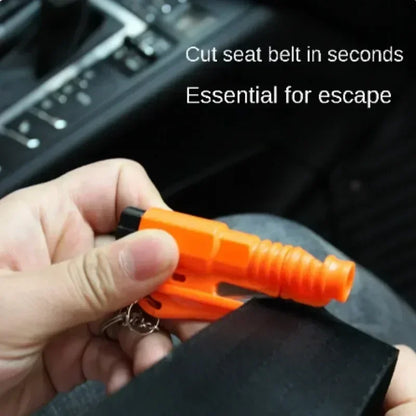 Car Safety Hammer Auto Emergency Glass Window Breaker Seat Belt Cutter Life-Saving Car Emergency Escape Hammer Survival Whistle - Merit Sell