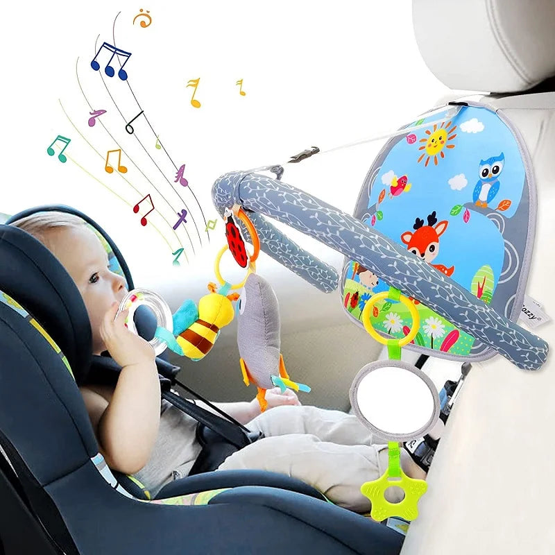 Car Seat Toys for Baby Infant Activity Center Carseat Toys Baby Crib Stroller Hanging Rattles Toys Baby Sensory Toys 0 12 Months - Merit Sell