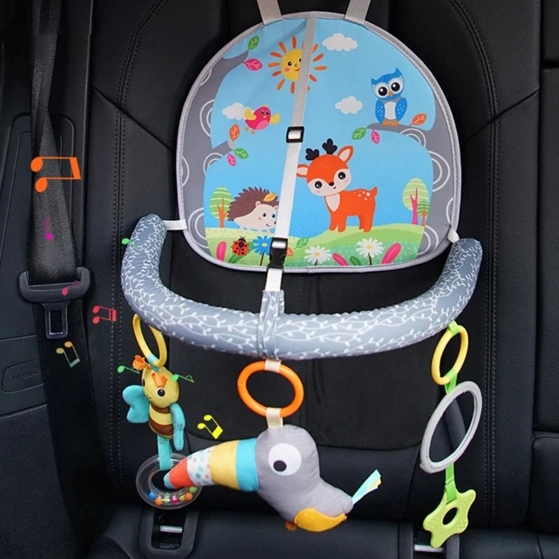 Car Seat Toys for Baby Infant Activity Center Carseat Toys Baby Crib Stroller Hanging Rattles Toys Baby Sensory Toys 0 12 Months - Merit Sell