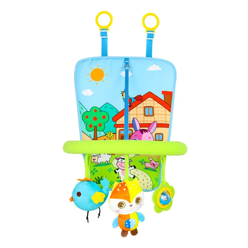 Car Seat Toys for Baby Infant Activity Center Carseat Toys Baby Crib Stroller Hanging Rattles Toys Baby Sensory Toys 0 12 Months - Merit Sell