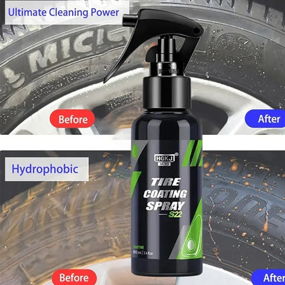 Car Tyre Gloss 50/100ML Tire Coating Spray Hydrophobic Sealant Wax For Car Auto Tire Refurbishing Agent Cleaner Coating Spraying - Merit Sell