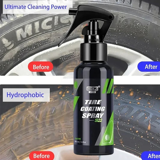 Car Tyre Gloss 50/100ML Tire Coating Spray Hydrophobic Sealant Wax For Car Auto Tire Refurbishing Agent Cleaner Coating Spraying - Merit Sell