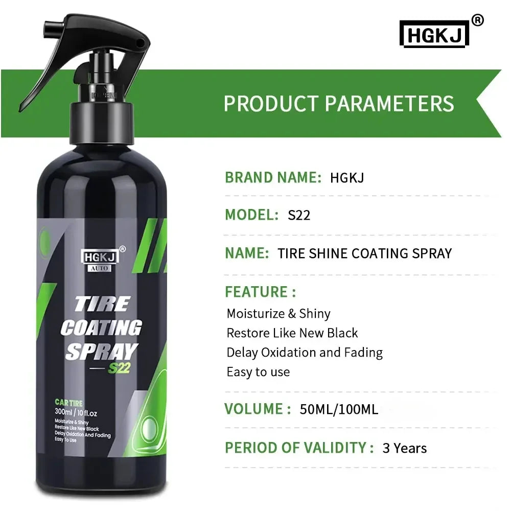 Car Tyre Gloss 50/100ML Tire Coating Spray Hydrophobic Sealant Wax For Car Auto Tire Refurbishing Agent Cleaner Coating Spraying - Merit Sell