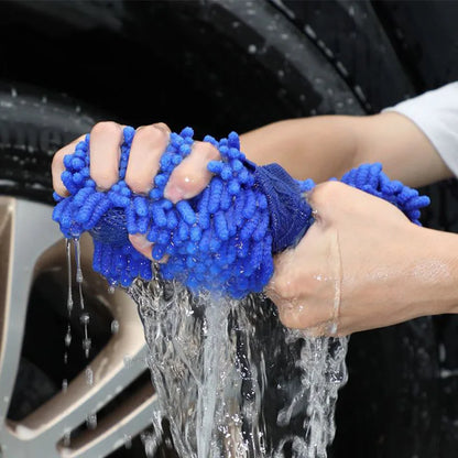 Car Wash Gloves Chenille Coral Fleece Gloves Washing Wiper Car Thick Cleaning Mitt Wax Detailing Brush Auto Care Glove - Merit Sell