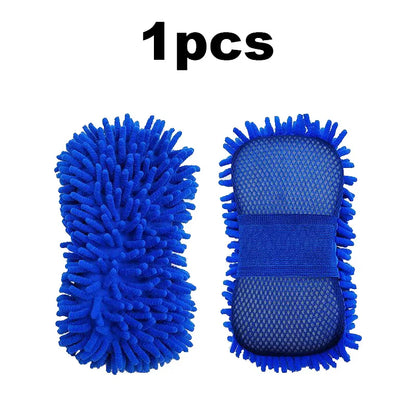 Car Wash Gloves Chenille Coral Fleece Gloves Washing Wiper Car Thick Cleaning Mitt Wax Detailing Brush Auto Care Glove - Merit Sell