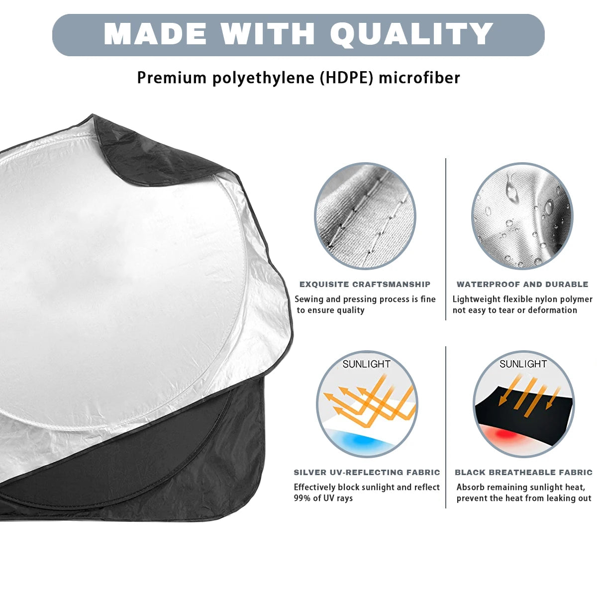 Car Windshield Sun Shade Front Window Sunshade For BMW For Mercedes Benz For Audi For All Cars - Merit Sell