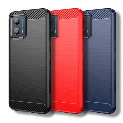 Carbon Fiber Texture TPU Case for Motorola Moto E13 E22 E22i E32 Edge 40 Neo 30 Fusion Shockproof Protective Cover Funda - Merit Sell