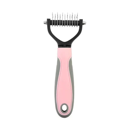 Cat Hair Removal Comb Dog Hair Removal Brush Stainless Steel Double Sided Pet Grooming Brush Removing Tangles Cat Accessories - Merit Sell