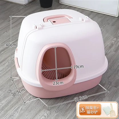 Cat Litter Box Fully Enclosed Oversized Hallway Supply Tray Oversized Long Aisle Drawer Pet Toilet Furniture Supplies - Merit Sell