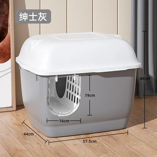 Cat Litter Box Fully Enclosed Oversized Hallway Supply Tray Oversized Long Aisle Drawer Pet Toilet Furniture Supplies - Merit Sell