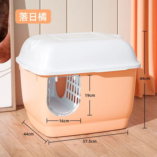 Cat Litter Box Fully Enclosed Oversized Hallway Supply Tray Oversized Long Aisle Drawer Pet Toilet Furniture Supplies - Merit Sell