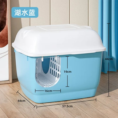 Cat Litter Box Fully Enclosed Oversized Hallway Supply Tray Oversized Long Aisle Drawer Pet Toilet Furniture Supplies - Merit Sell