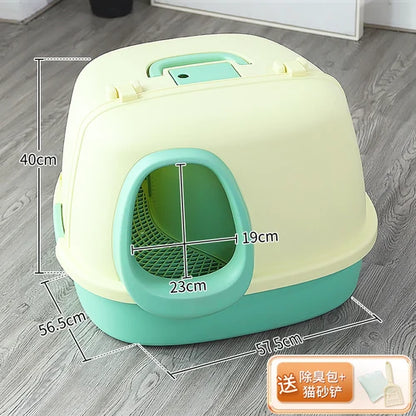 Cat Litter Box Fully Enclosed Oversized Hallway Supply Tray Oversized Long Aisle Drawer Pet Toilet Furniture Supplies - Merit Sell