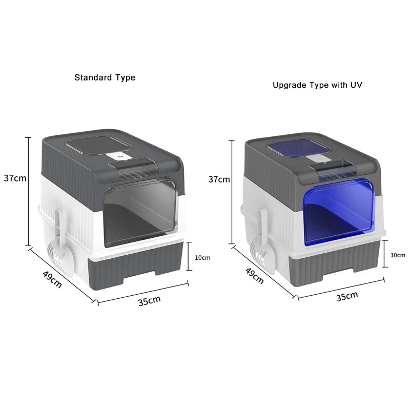 Cat Litter Box Large Rechargeable Self-cleaning Litter Box for Cat Fully Enclosed Toilet Large Capacity Cat Products - Merit Sell