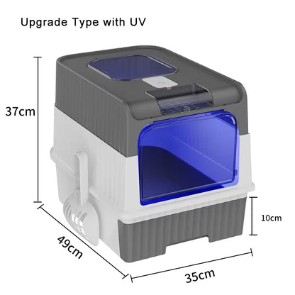 Cat Litter Box Large Rechargeable Self-cleaning Litter Box for Cat Fully Enclosed Toilet Large Capacity Cat Products - Merit Sell