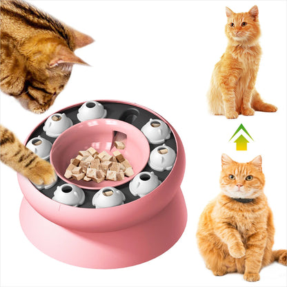 Cat Toys Slow Feeder Cat Bowl Interactive for Indoor Cats Cat Puzzle Feeder Pet Toy for Aid Pets Digestion & Mental Stimulation - Merit Sell
