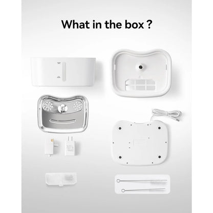 Cat Water Fountain with APP Wireless Connected 84oz/2.5L Automatic Pet Water Fountain with Stainless Steel Tray Weight Sensor - Merit Sell