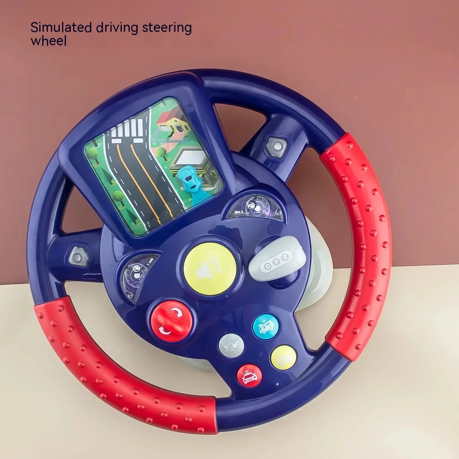 Children's Steering Wheel Toy Simulation Cab Electric Baby Stroller Early Education Puzzle Game Christmas Gift - Merit Sell