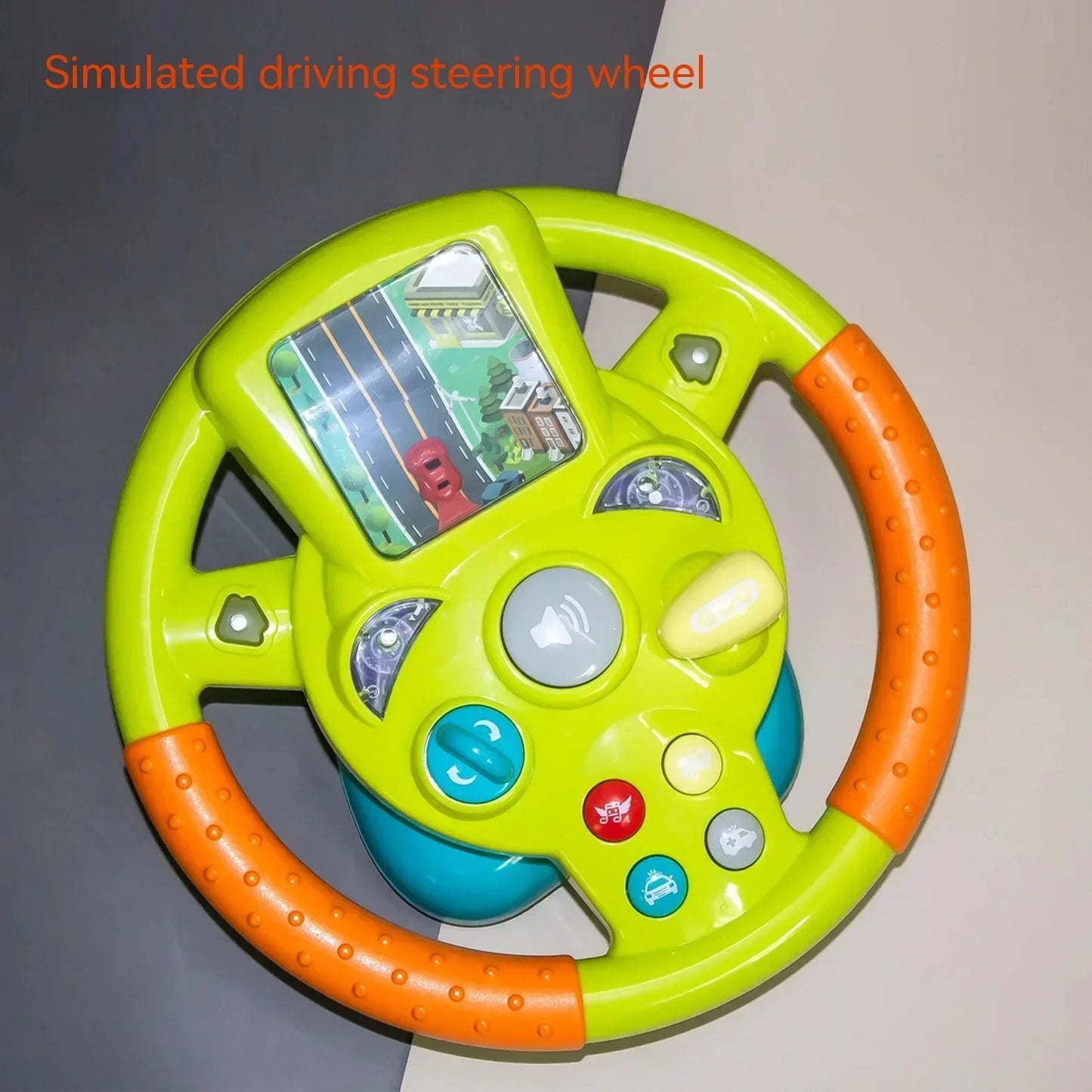 Children's Steering Wheel Toy Simulation Cab Electric Baby Stroller Early Education Puzzle Game Christmas Gift - Merit Sell