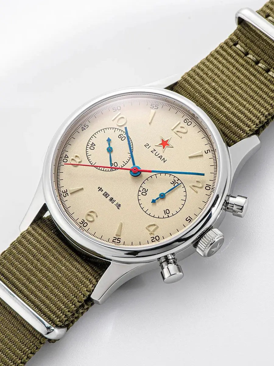 China 1963 Polit Chronograph Watch 40mm Aviation for Men Original ST1901 Movement Gooseneck Mechanical Sapphire 38 Reloj Homber - Merit Sell