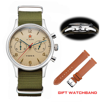 China 1963 Polit Chronograph Watch 40mm Aviation for Men Original ST1901 Movement Gooseneck Mechanical Sapphire 38 Reloj Homber - Merit Sell