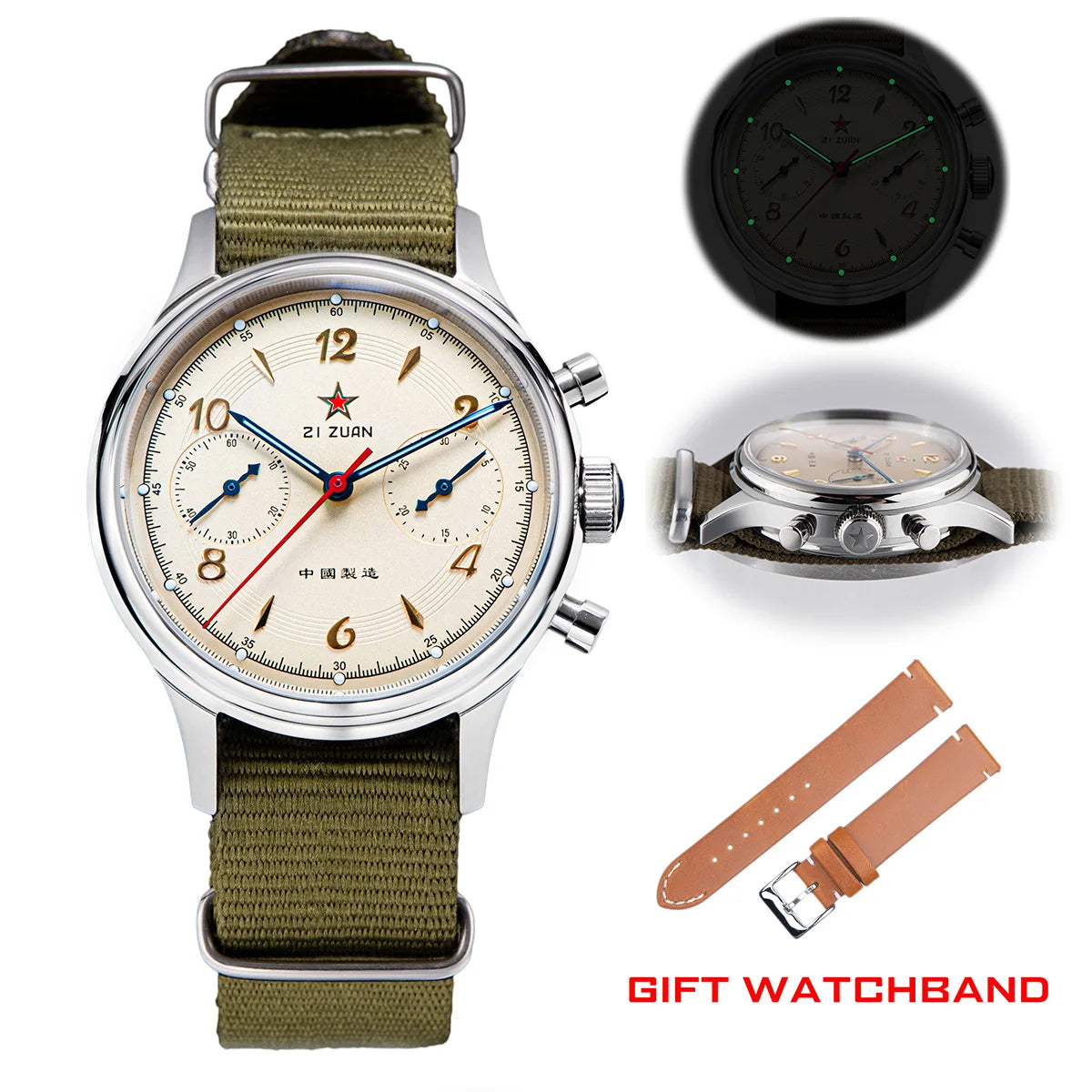 China 1963 Polit Chronograph Watch 40mm Aviation for Men Original ST1901 Movement Gooseneck Mechanical Sapphire 38 Reloj Homber - Merit Sell