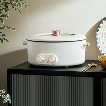 Colorful Mandarin Duck Electric Pot Four-Grid Multi functional Household 6-liter Capacity Integrated Hot Pot Electric Caldron - Merit Sell