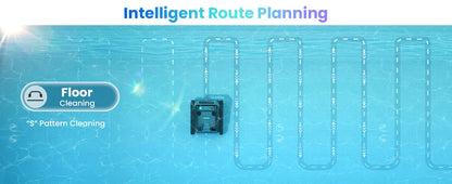 Cordless Robotic Pool Cleaner, Pool Vacuum for Inground Pools with 4 Motors, Wall & Waterline Cleaning, 300min Battery Life - Merit Sell