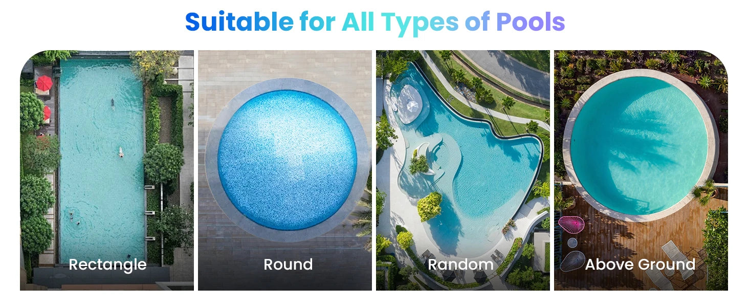 Cordless Robotic Pool Cleaner, Pool Vacuum for Inground Pools with 4 Motors, Wall & Waterline Cleaning, 300min Battery Life - Merit Sell