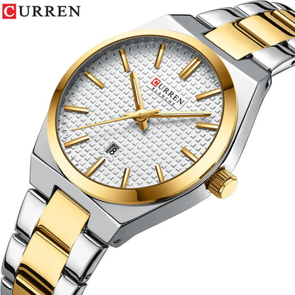 Curren 8439L Women Watch Casual Quartz 3-Hand Wristwatches Casual Luxury Waterproof Date Gifts For Girls - Merit Sell